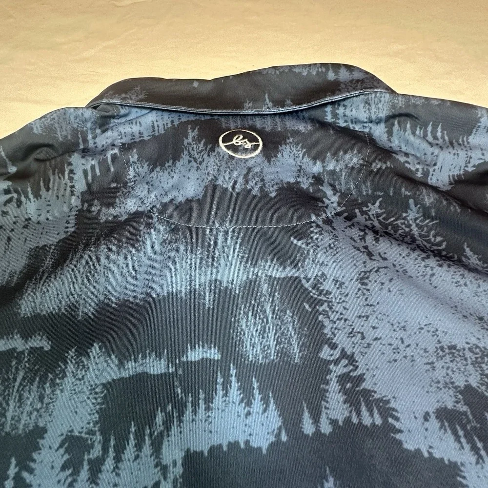 Boston Scott‎ Golf Mens Button Modern Stretch Golf Polo Shirt UPF50 Size S NWT